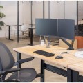 Fellowes Ergonomia  ramię na 2 monitory - seria Platinum, czarne - 1545780