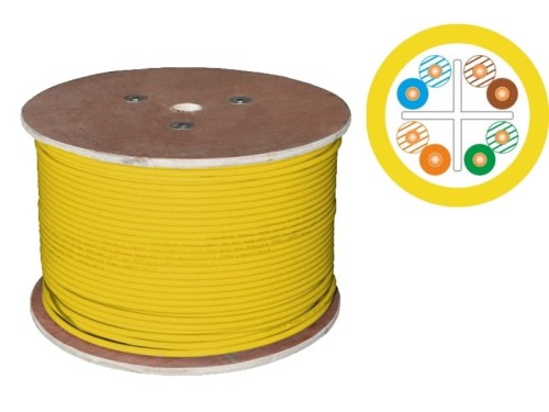 ALANTEC Kabel sieciowy U/UTP kat.6 B3ca LSOH (ŻÓŁTA powłoka) 500m - 1636732