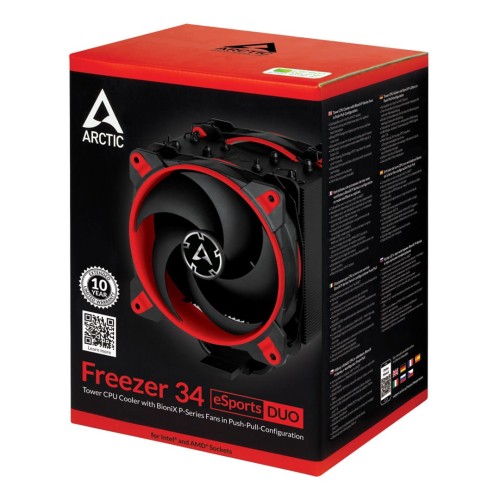 Chłodzenie CPU Arctic Freezer 34 eSports DUO - Red - 1522140