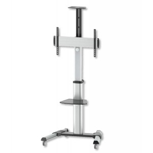 Stojak mobilny Techly 37"-70", 50kg regulowany, z półką