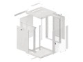 Szafa instalacyjna wisząca 19" 15U 600x600 szara Lanberg (flat pack) - 1128899
