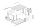 Szafa instalacyjna wisząca 19" 4U 600x450 szara Lanberg (flat pack) - 1128975