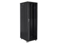 Szafa instalacyjna stojąca 19" 42U 600x1000 czarna Lanberg (flat pack) - 1158409