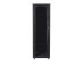 Szafa instalacyjna stojąca 19" 42U 600x1000 czarna Lanberg (flat pack) - 1158408