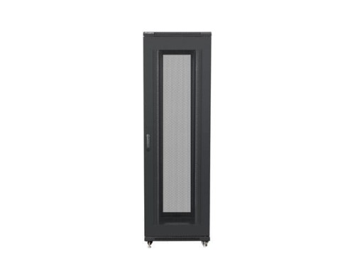 Szafa instalacyjna stojąca 19" 42U 800x800 Drzwi perforowane czarna Lanberg (flat pack) - 1325137
