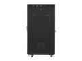 Szafa instalacyjna stojąca 19" 27U 600x800 czarna drzwi perforowane LCD Lanberg (flat pack) - 1325151