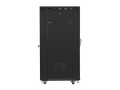 Szafa instalacyjna stojąca 19" 27U 600x800 czarna drzwi perforowane LCD Lanberg (flat pack) - 1325150