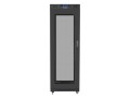 Szafa instalacyjna stojąca 19" 37U 600x800 czarna drzwi perforowane LCD Lanberg (flat pack) - 1158365
