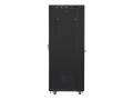 Szafa instalacyjna stojąca 19" 37U 600x800 czarna drzwi perforowane LCD Lanberg (flat pack) - 1158364