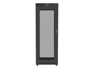Szafa instalacyjna Rack stojąca 19" 42U 800x1000 czarna drzwi perforowane LCD Lanberg (flat pack)