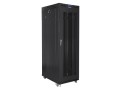 Szafa instalacyjna stojąca 19" 42U 800x1000 czarna drzwi perforowane LCD Lanberg (flat pack) - 1325152