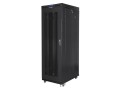 Szafa instalacyjna stojąca 19" 42U 800x1000 czarna drzwi perforowane LCD Lanberg (flat pack) - 1325155