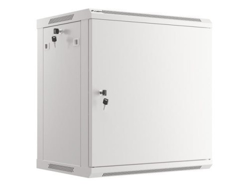 Szafa instalacyjna wisząca 19" 12U 600x450 szara drzwi metalowe Lanberg (flat pack) - 1129038
