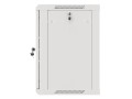 Szafa instalacyjna wisząca 19" 12U 600x450 szara drzwi metalowe Lanberg (flat pack) - 1129046