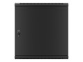 Szafa instalacyjna wisząca 19" 12U 600x600 czarna drzwi metalowe Lanberg (flat pack) - 1129119