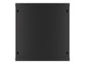 Szafa instalacyjna wisząca 19" 12U 600x600 czarna drzwi metalowe Lanberg (flat pack) - 1129118