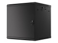 Szafa instalacyjna wisząca 19" 12U 600x600 czarna drzwi metalowe Lanberg (flat pack) - 1129112
