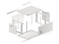 Szafa instalacyjna wisząca 19" 6U 600x450 szara drzwi metalowe Lanberg (flat pack) - 1343653