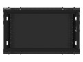Szafa instalacyjna wisząca 19" 6U 600x450 czarna drzwi metalowe Lanberg (flat pack) - 1298592