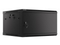 Szafa instalacyjna wisząca 19" 6U 600x600 czarna drzwi metalowe Lanberg (flat pack) - 1129069