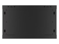 Szafa instalacyjna wisząca 19" 6U 600x600 czarna drzwi metalowe Lanberg (flat pack) - 1129075