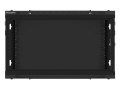 Szafa instalacyjna wisząca 19" 6U 600x600 czarna drzwi metalowe Lanberg (flat pack) - 1129070