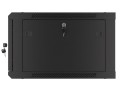 Szafa instalacyjna wisząca 19" 6U 600x600 czarna drzwi metalowe Lanberg (flat pack) - 1129074