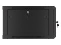 Szafa instalacyjna wisząca 19" 6U 600x600 czarna drzwi metalowe Lanberg (flat pack) - 1129072
