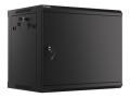 Szafa instalacyjna wisząca 19" 9U 600x450 czarna drzwi metalowe Lanberg (flat pack) - 1129130