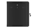 Szafa instalacyjna wisząca 19" 9U 600x450 czarna drzwi metalowe Lanberg (flat pack) - 1129140