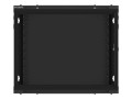 Szafa instalacyjna wisząca 19" 9U 600x450 czarna drzwi metalowe Lanberg (flat pack) - 1129138