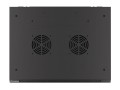 Szafa instalacyjna wisząca 19" 9U 600x450 czarna drzwi metalowe Lanberg (flat pack) - 1129139