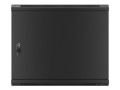 Szafa instalacyjna wisząca 19" 9U 600x450 czarna drzwi metalowe Lanberg (flat pack) - 1129134