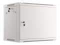 Szafa instalacyjna wisząca 19" 9U 600x450 szara drzwi metalowe Lanberg (flat pack) - 1430874