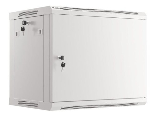 Szafa instalacyjna wisząca 19" 9U 600x450 szara drzwi metalowe Lanberg (flat pack) - 1430874