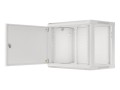 Szafa instalacyjna wisząca 19" 9U 600x450 szara drzwi metalowe Lanberg (flat pack) - 1430881