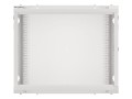 Szafa instalacyjna wisząca 19" 9U 600x450 szara drzwi metalowe Lanberg (flat pack) - 1430883