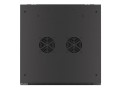 Szafa instalacyjna wisząca 19" 9U 600x600 czarna drzwi metalowe Lanberg (flat pack) - 1129129