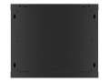 Szafa instalacyjna wisząca 19" 9U 600x600 czarna drzwi metalowe Lanberg (flat pack) - 1129125