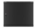 Szafa instalacyjna wisząca 19" 9U 600x600 czarna drzwi metalowe Lanberg (flat pack) - 1129124