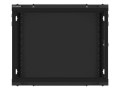 Szafa instalacyjna wisząca 19" 9U 600x600 czarna drzwi metalowe Lanberg (flat pack) - 1129123