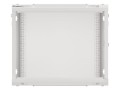 Szafa instalacyjna wisząca 19" 9U 600x600 szara drzwi metalowe Lanberg (flat pack) - 1129085