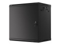 Szafa instalacyjna wisząca 19" 12U 600x450 czarna drzwi metalowe Lanberg (flat pack) - 1129096