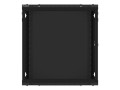 Szafa instalacyjna wisząca 19" 12U 600x450 czarna drzwi metalowe Lanberg (flat pack) - 1129097