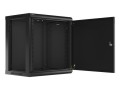 Szafa instalacyjna wisząca 19" 12U 600x450 czarna drzwi metalowe Lanberg (flat pack) - 1129095