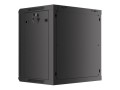 Szafa instalacyjna wisząca 19" 12U 600x450 czarna drzwi metalowe Lanberg (flat pack) - 1129102