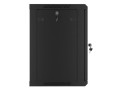 Szafa instalacyjna wisząca 19" 12U 600x450 czarna drzwi metalowe Lanberg (flat pack) - 1129098