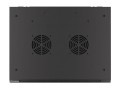 Szafa instalacyjna wisząca 19" 12U 600x450 czarna drzwi metalowe Lanberg (flat pack) - 1129100