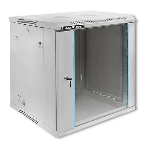 Szafa RACK Qoltec 19" | 12U | 600x635z450 | Szara | Wisząca - 1308335