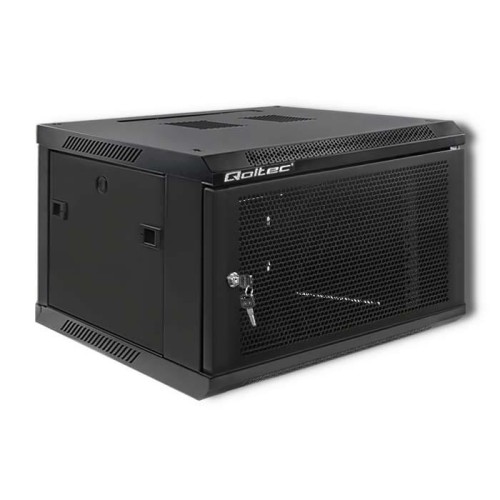 Szafa RACK Qoltec 19" | 6U | 600x370x600 | Perforowane drzwi| Wisząca - 1170964